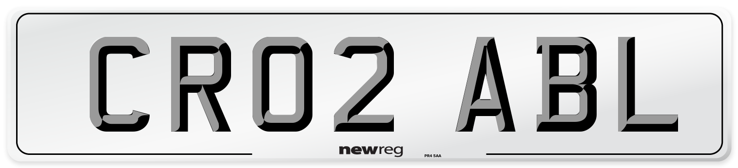 CR02 ABL Number Plate from New Reg